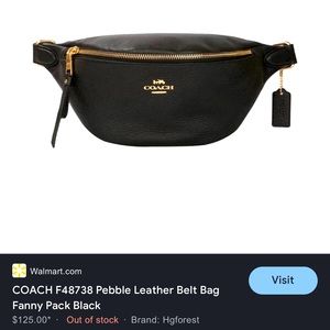 used black Coach belt bag